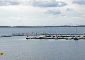 Der Bäralder See bei Boxberg im Jahr 2009, Bootshafen