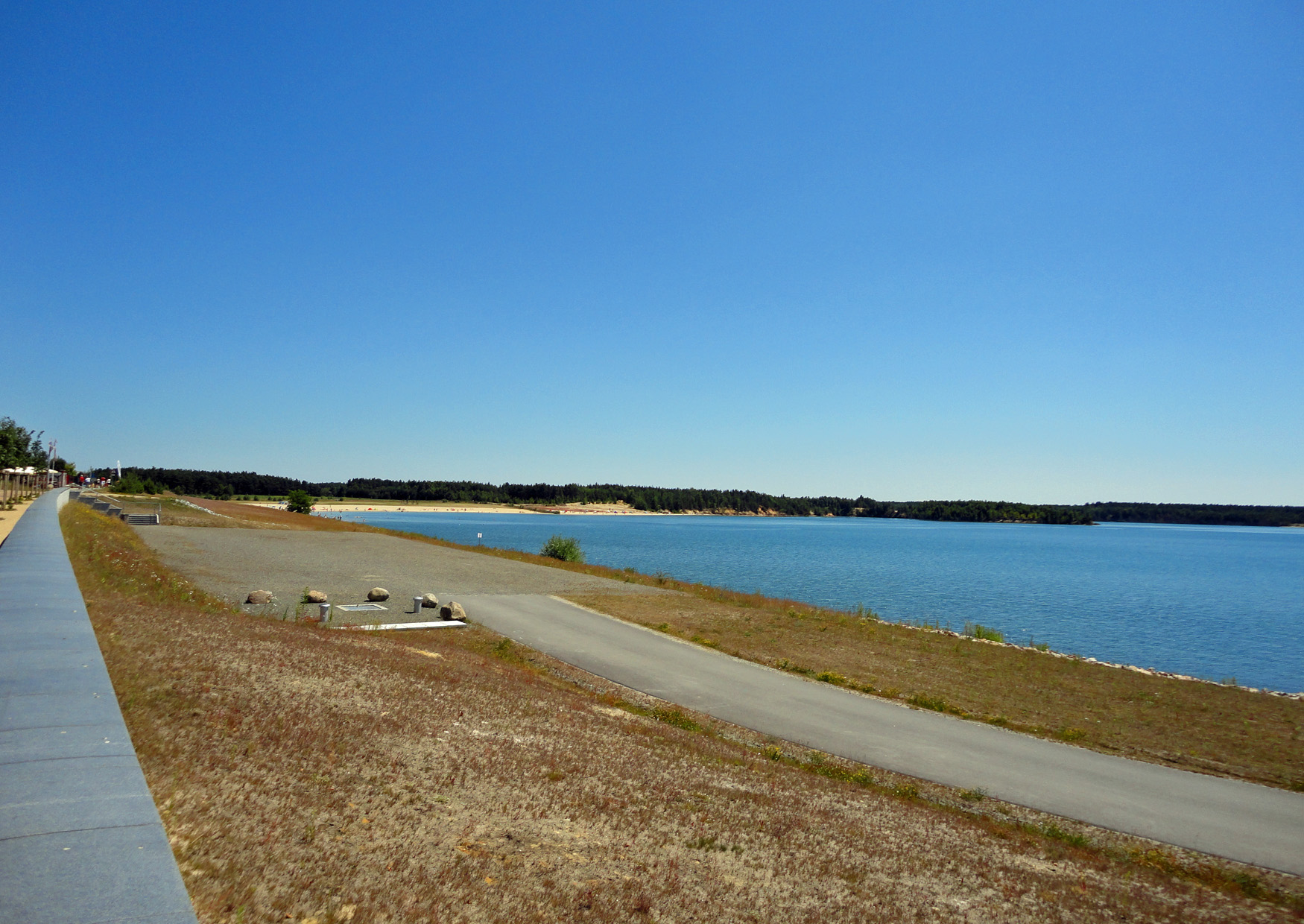 Der Bäralder See bei Boxberg im Jahr 2010, Boxberger Strand