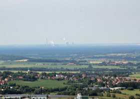 Blick zum Kraftwerk Boxberg vom Löbauer Turm