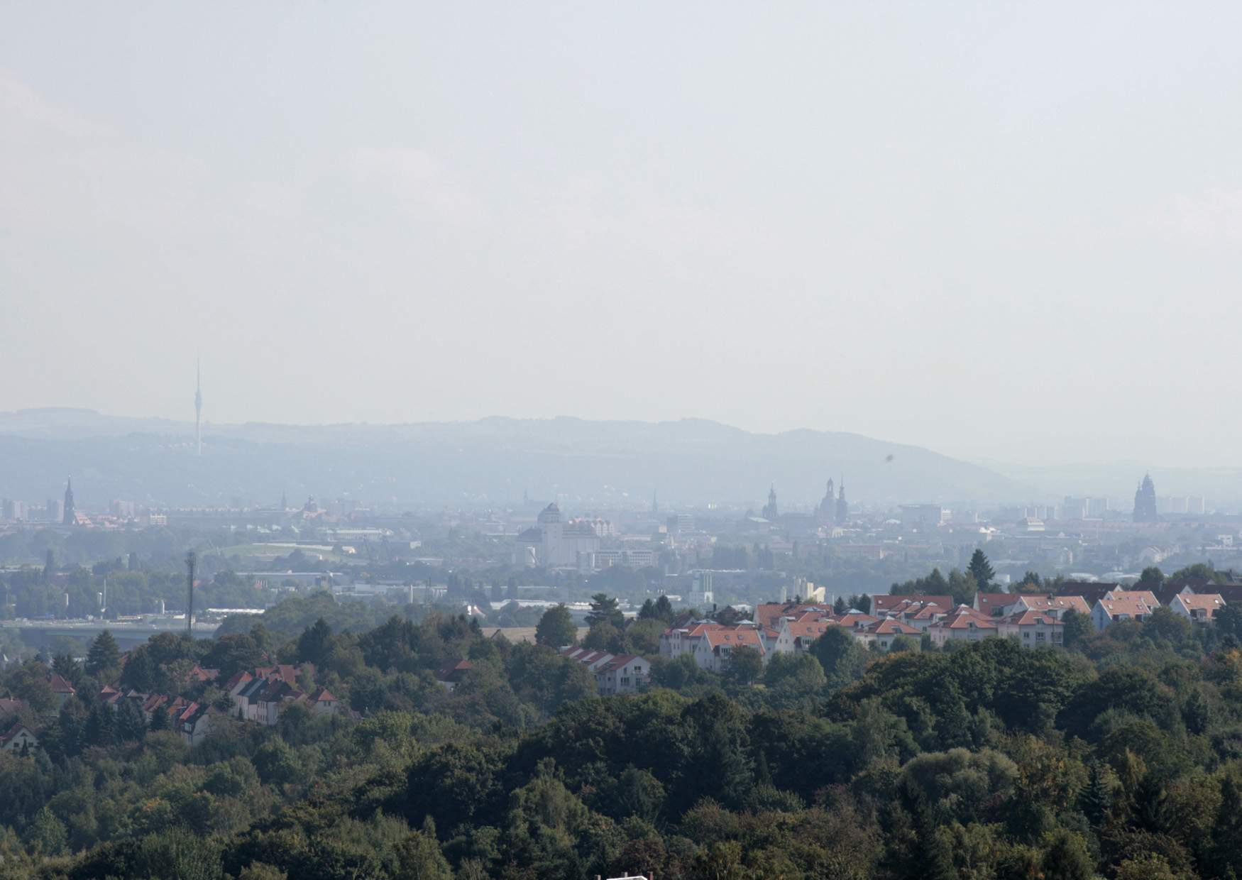 Aussicht am Bismarckturm Cossebaude