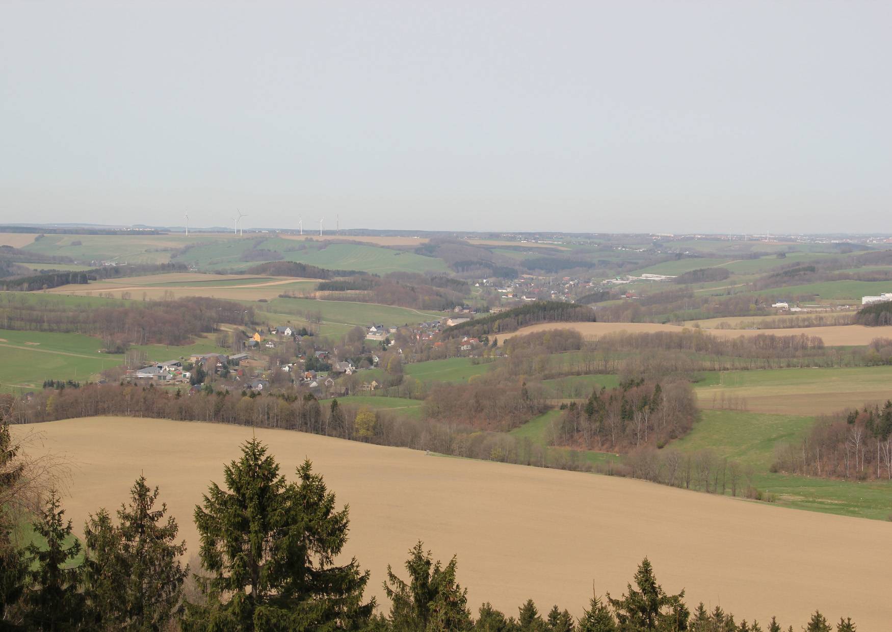 Ausflugsziel im Erzgebirge Burgbergaussicht bei Lichtenberg