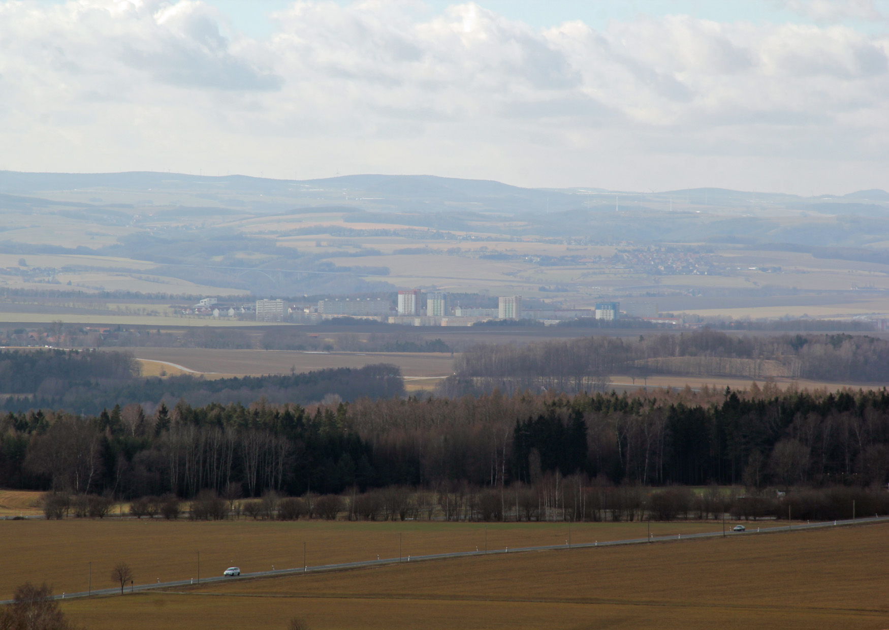 Der Hohburkersdorfer Rundblick Richtung Pirna