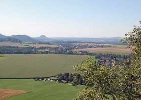 Aussicht vom Zirkelstein auf den Lilienstein