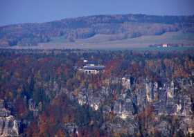 Lilienstein Blick zur Bastei