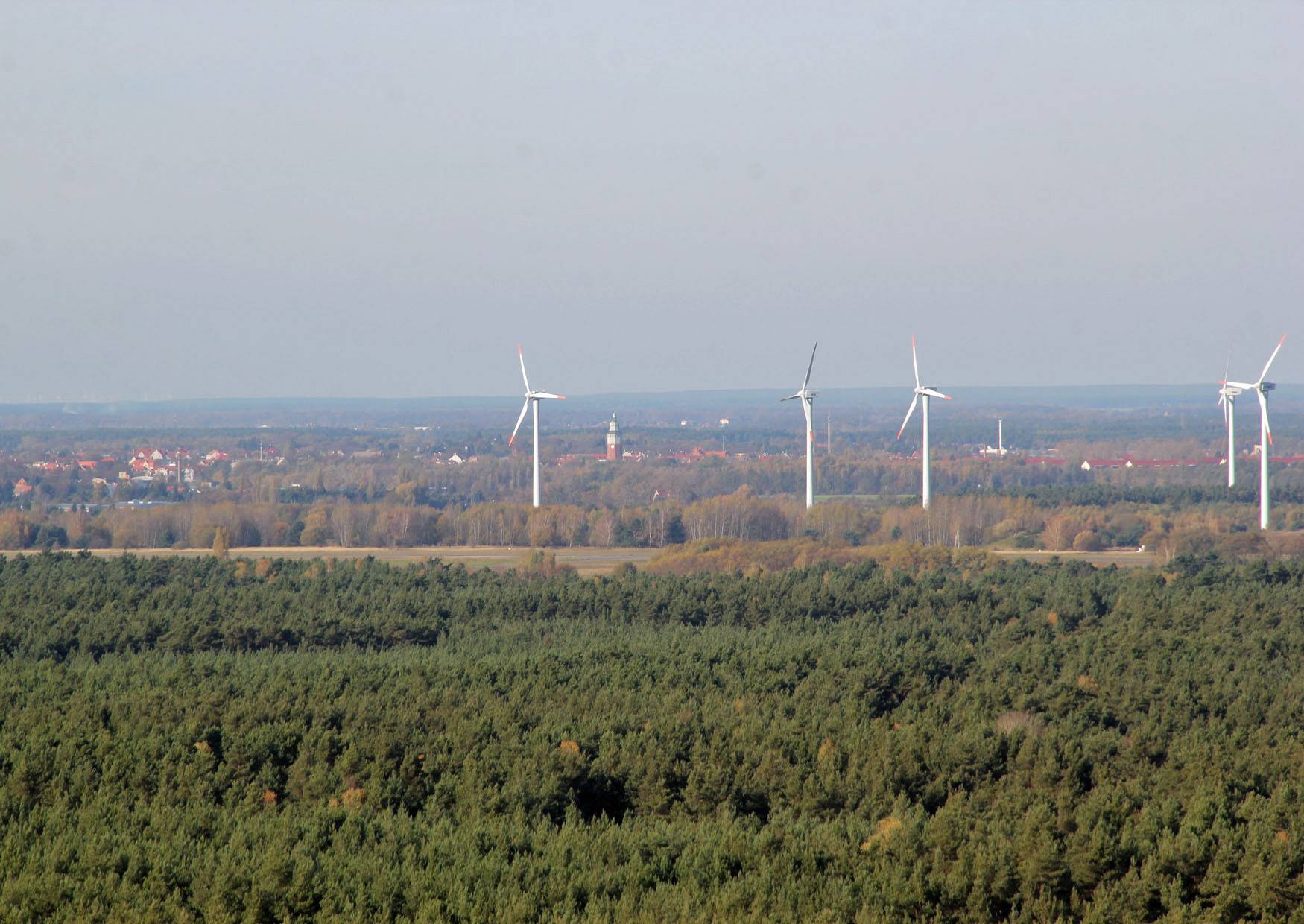 Wasserturm Finsterwalde, Blick von der Förderbrücke F60