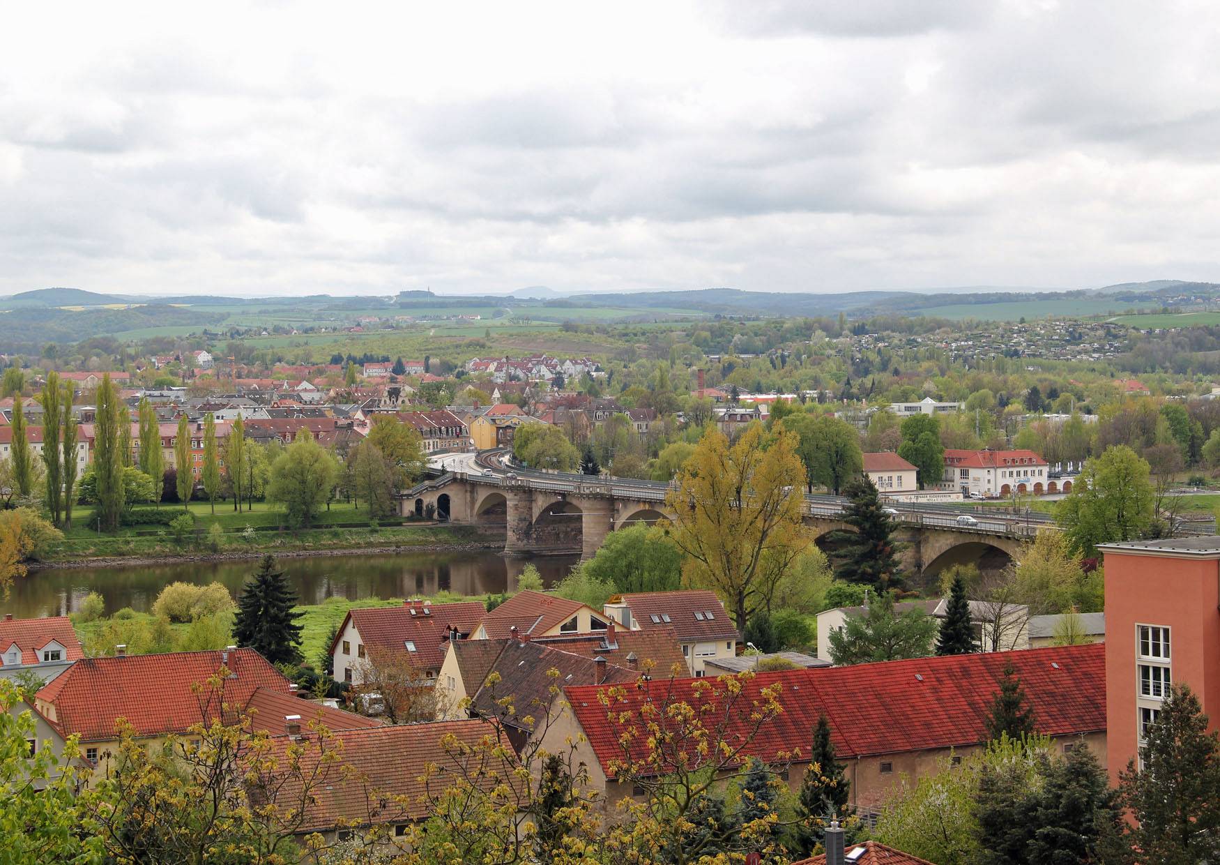 Alte Brücke Pirna von der Burglehnstrasse