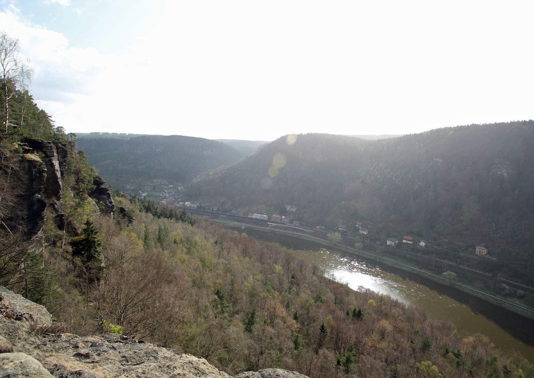 Das Elbtal am Aussichtspunkt Belvedere Decin